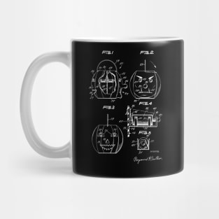 Halloween Pumpkin Lantern Vintage Patent Drawing Mug